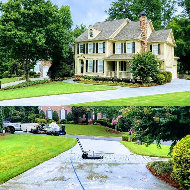 Basic House Wash and Driveway Cleaning in Snellville, GA