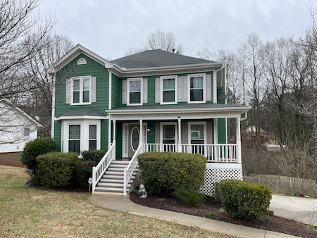 A Driveway and House Washing Project done in Lawrenceville, GA